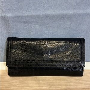 Swissgear Black Leather Wallet for womens